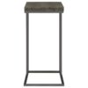 Pedro Expandable C-Shaped Sofa Side Table Weathered Grey