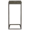 Pedro Expandable C-Shaped Sofa Side Table Weathered Grey