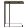Pedro Expandable C-Shaped Sofa Side Table Weathered Grey
