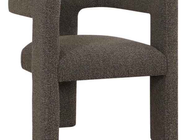 Petra Boucle Upholstered Accent Side Chair Chocolate Brown