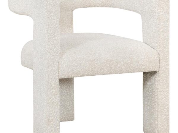 Petra Boucle Upholstered Accent Side Chair White