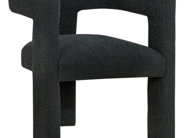 Petra Boucle Upholstered Accent Side Chair Black