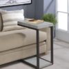 Beck Engineered Wood C-Shape Sofa Side Table Cement