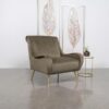 Ricci Upholstered Saddle Arm Accent Chair Truffle
