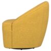 Leon Upholstered Barrel Accent Swivel Chair Mustard Yellow