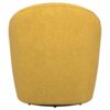Leon Upholstered Barrel Accent Swivel Chair Mustard Yellow