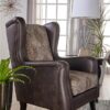 Elmbrook Upholstered Wingback Accent Club Chair Brown