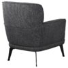 Andrea Upholstered Crecent Arm Accent Chair Grey