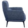 Andrea Upholstered Crecent Arm Accent Chair Blue
