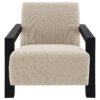 Fitzroy Boucle Upholstered Accent Arm Chair Latte