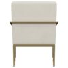 Kirra Upholstered Metal Arm Accent Chair Cream