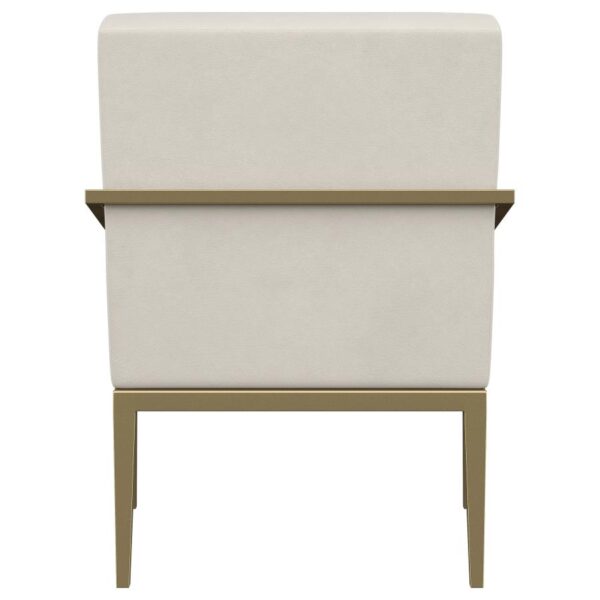 Kirra Upholstered Metal Arm Accent Chair Cream