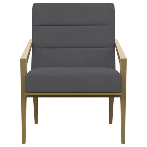 Kirra Upholstered Metal Arm Accent Chair Dark Grey
