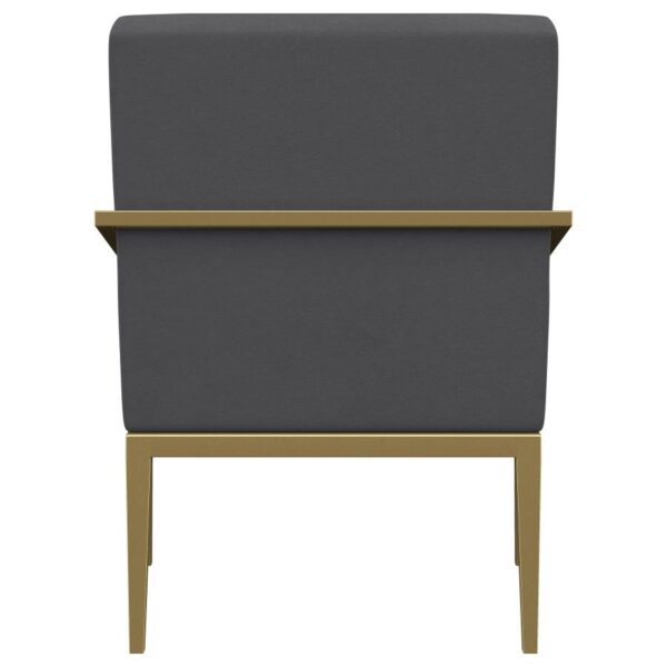 Kirra Upholstered Metal Arm Accent Chair Dark Grey