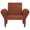 Liana Upholstered Roll Arm Accent Armchair Rust Orange