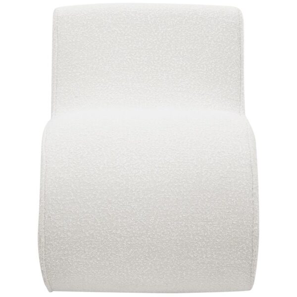 Ronea Boucle Upholstered Armless Curved Chair Cream