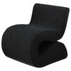 Ronea Boucle Upholstered Armless Curved Chair Charcoal