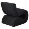 Ronea Boucle Upholstered Armless Curved Chair Charcoal