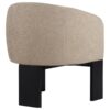 Valdez Boucle Upholstered Barrel Back Accent Chair Beige