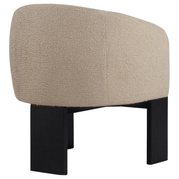 Valdez Boucle Upholstered Barrel Back Accent Chair Beige