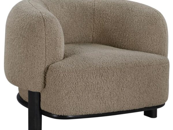 Lawler Upholstered Barrel Back Accent Chair Mushroom