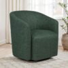 Mossbrook Fabric Upholstered Swivel Accent Chair Green