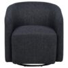 Mossbrook Fabric Upholstered Swivel Accent Chair Anthracite