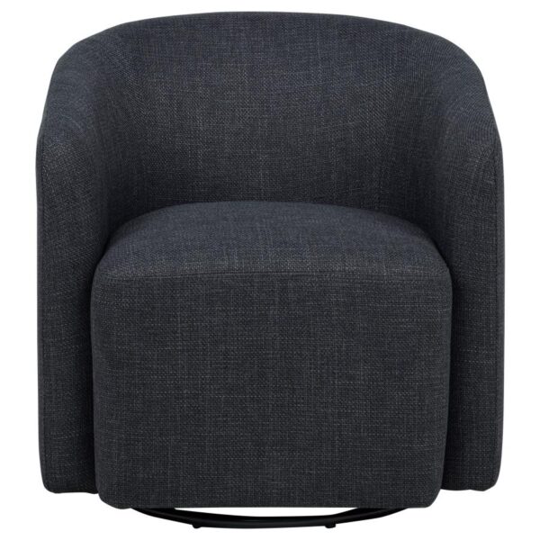 Mossbrook Fabric Upholstered Swivel Accent Chair Anthracite