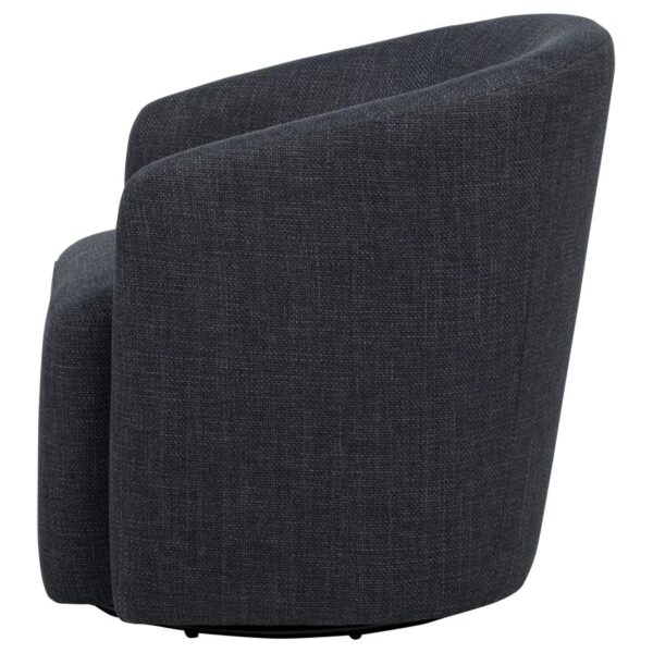 Mossbrook Fabric Upholstered Swivel Accent Chair Anthracite