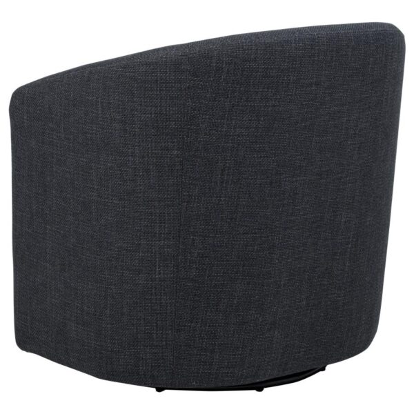Mossbrook Fabric Upholstered Swivel Accent Chair Anthracite