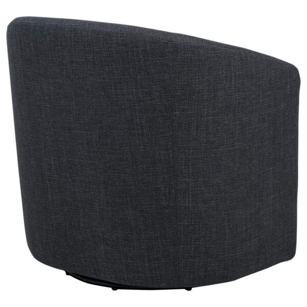 Mossbrook Fabric Upholstered Swivel Accent Chair Anthracite