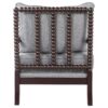 Blanchett Upholstered Bobbin Accent Chair Grey and Cappuccino