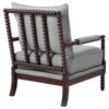 Blanchett Upholstered Bobbin Accent Chair Grey and Cappuccino
