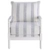 Blanchett Upholstered Bobbin Accent Chair White and Navy