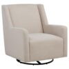 Sorrel Fabric Upholstered Swivel Glider Arm Chair Latte