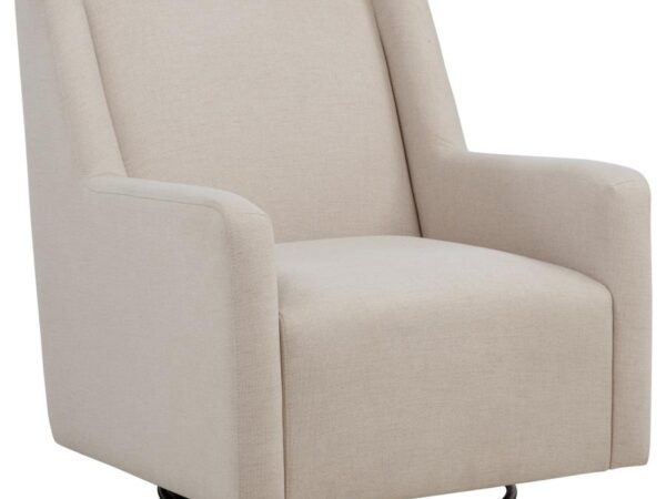 Sorrel Fabric Upholstered Swivel Glider Arm Chair Latte