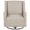 Sorrel Fabric Upholstered Swivel Glider Arm Chair Latte
