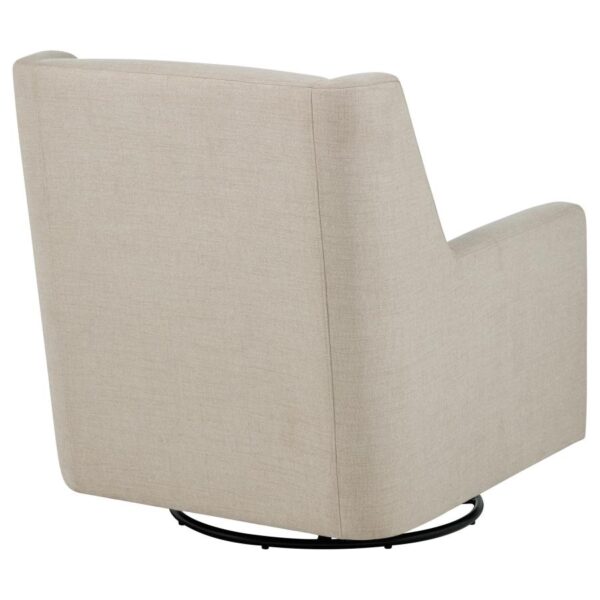 Sorrel Fabric Upholstered Swivel Glider Arm Chair Latte