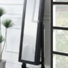 Tutuola Cheval Mirror with Jewelry Storage Black