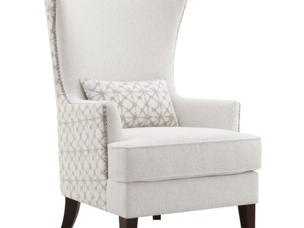 Pippin Upholstered High Wingback Accent Chair Latte