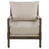 Blanchett Upholstered Bobbin Accent Chair Beige and Natural