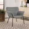 Davina Upholstered Flared Arm Accent Chair Ash Grey