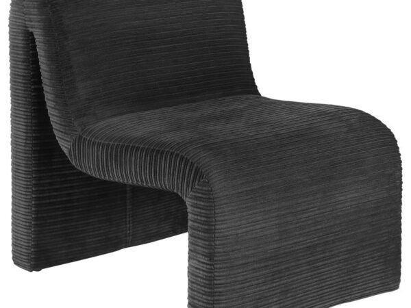 Drayton Upholstered Curved Armless Accent Chair Black