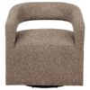 Westhill Boucle Upholstered Swivel Accent Chair Rocky Road