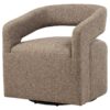 Westhill Boucle Upholstered Swivel Accent Chair Rocky Road