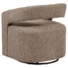 Westhill Boucle Upholstered Swivel Accent Chair Rocky Road