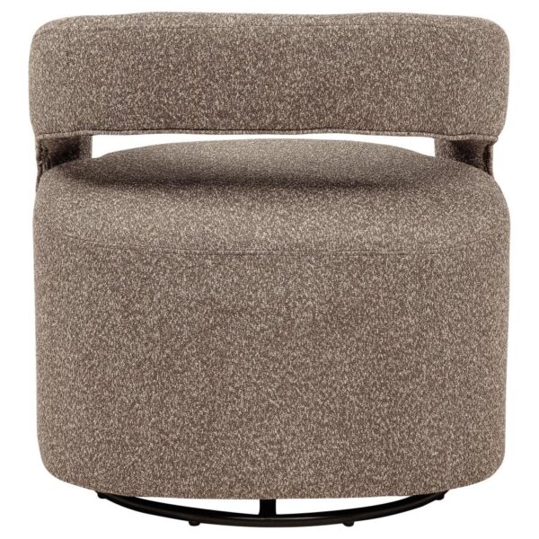 Westhill Boucle Upholstered Swivel Accent Chair Rocky Road