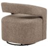 Westhill Boucle Upholstered Swivel Accent Chair Rocky Road