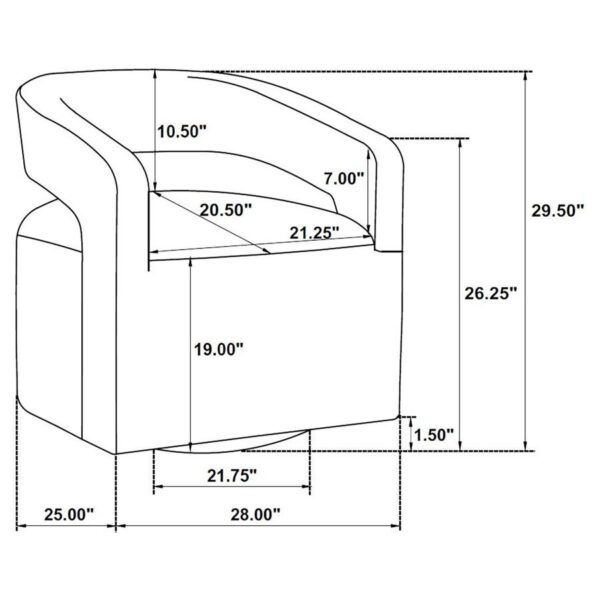 Westhill Boucle Upholstered Swivel Accent Chair Rocky Road