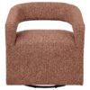 Westhill Boucle Upholstered Swivel Accent Chair Berry